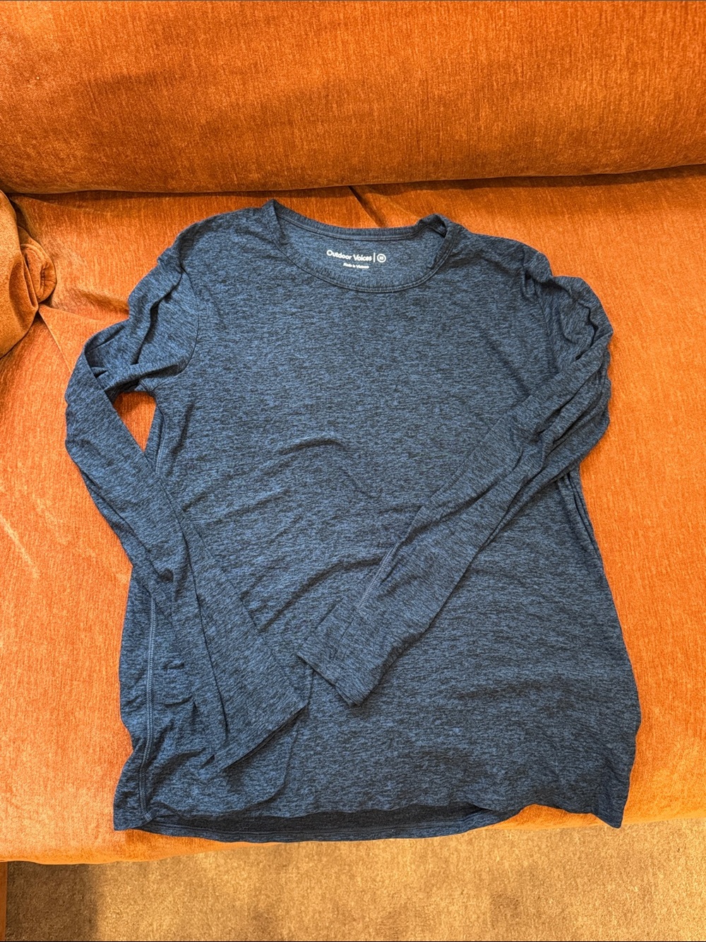 Outdoor Voices Women's Long Sleeve Crewneck Top - Heather Navy